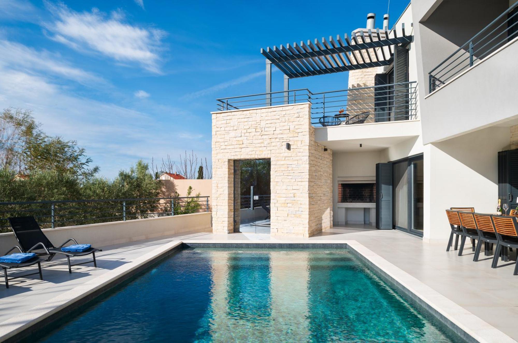 Villa Roca With Heated Pool And Sauna Privlaka  Dış mekan fotoğraf