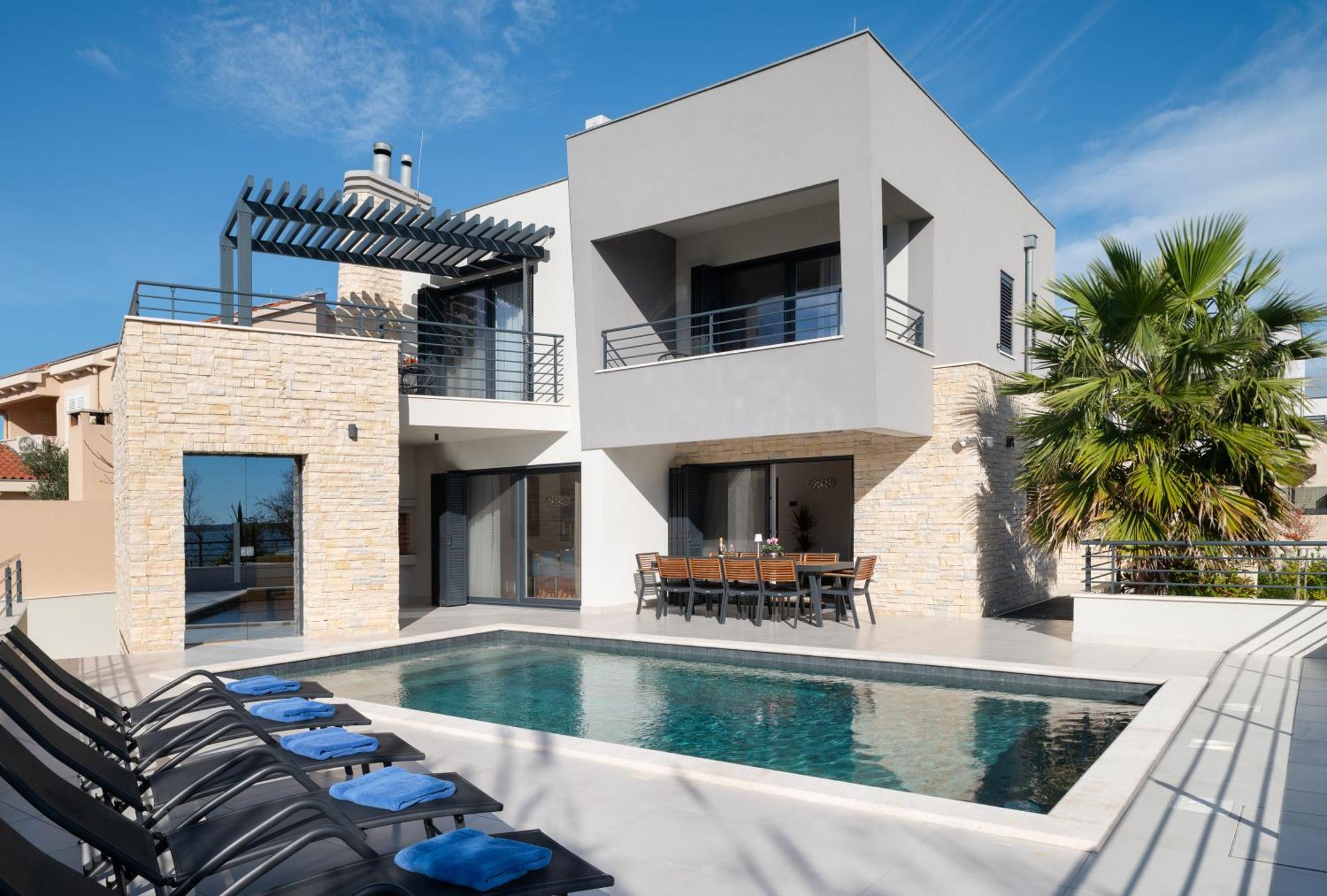 Villa Roca With Heated Pool And Sauna Privlaka  Dış mekan fotoğraf
