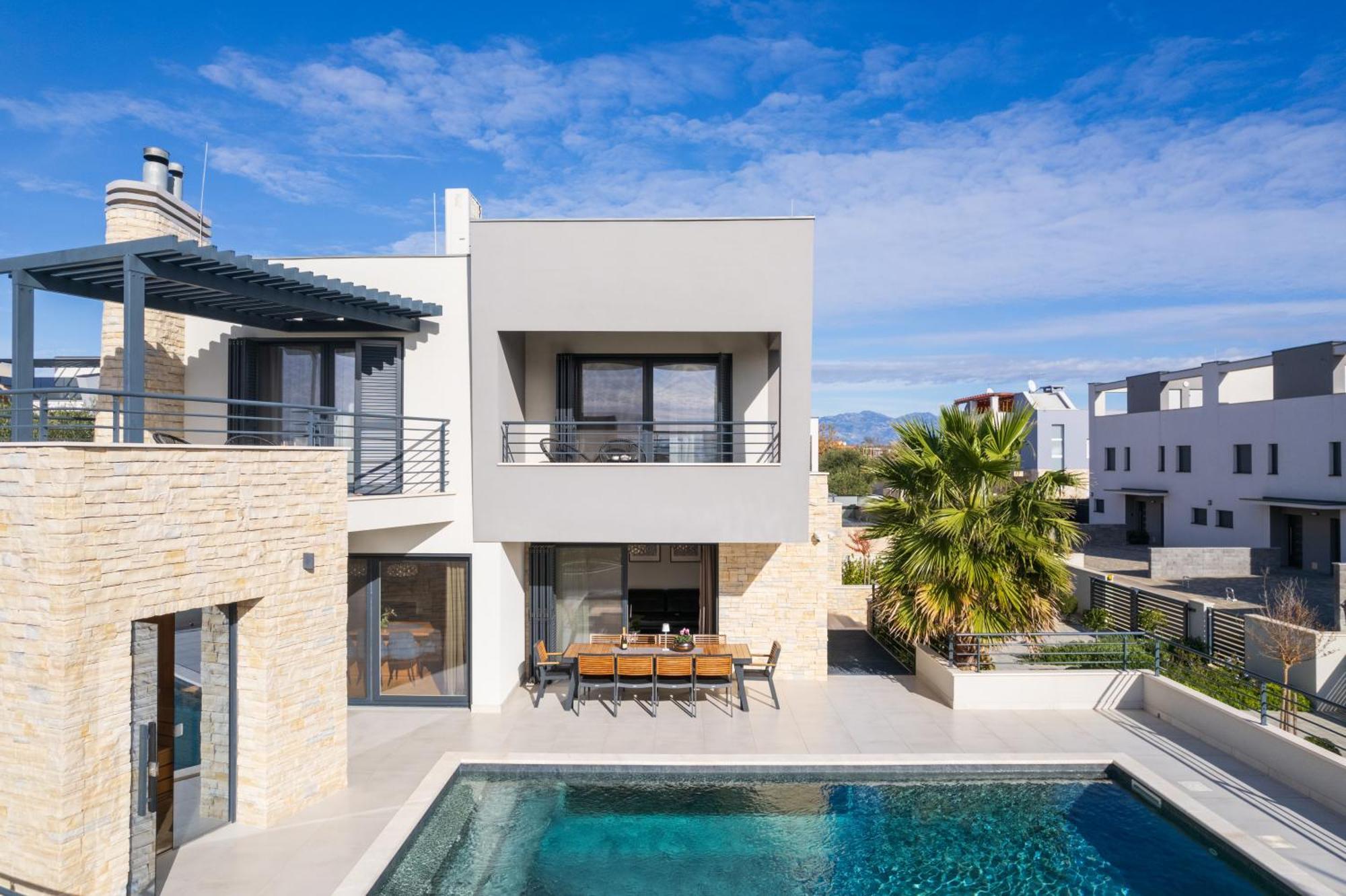 Villa Roca With Heated Pool And Sauna Privlaka  Dış mekan fotoğraf