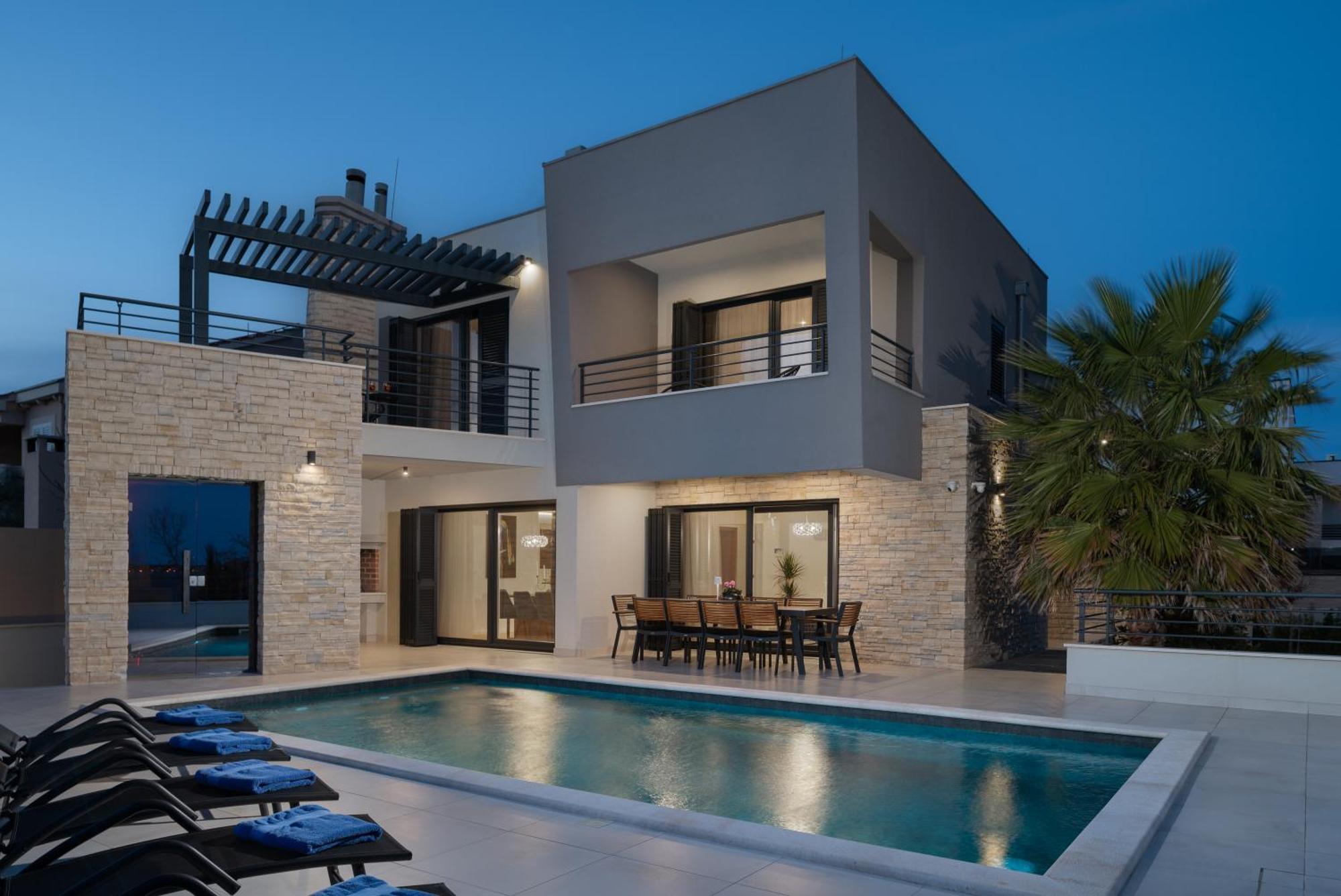 Villa Roca With Heated Pool And Sauna Privlaka  Dış mekan fotoğraf