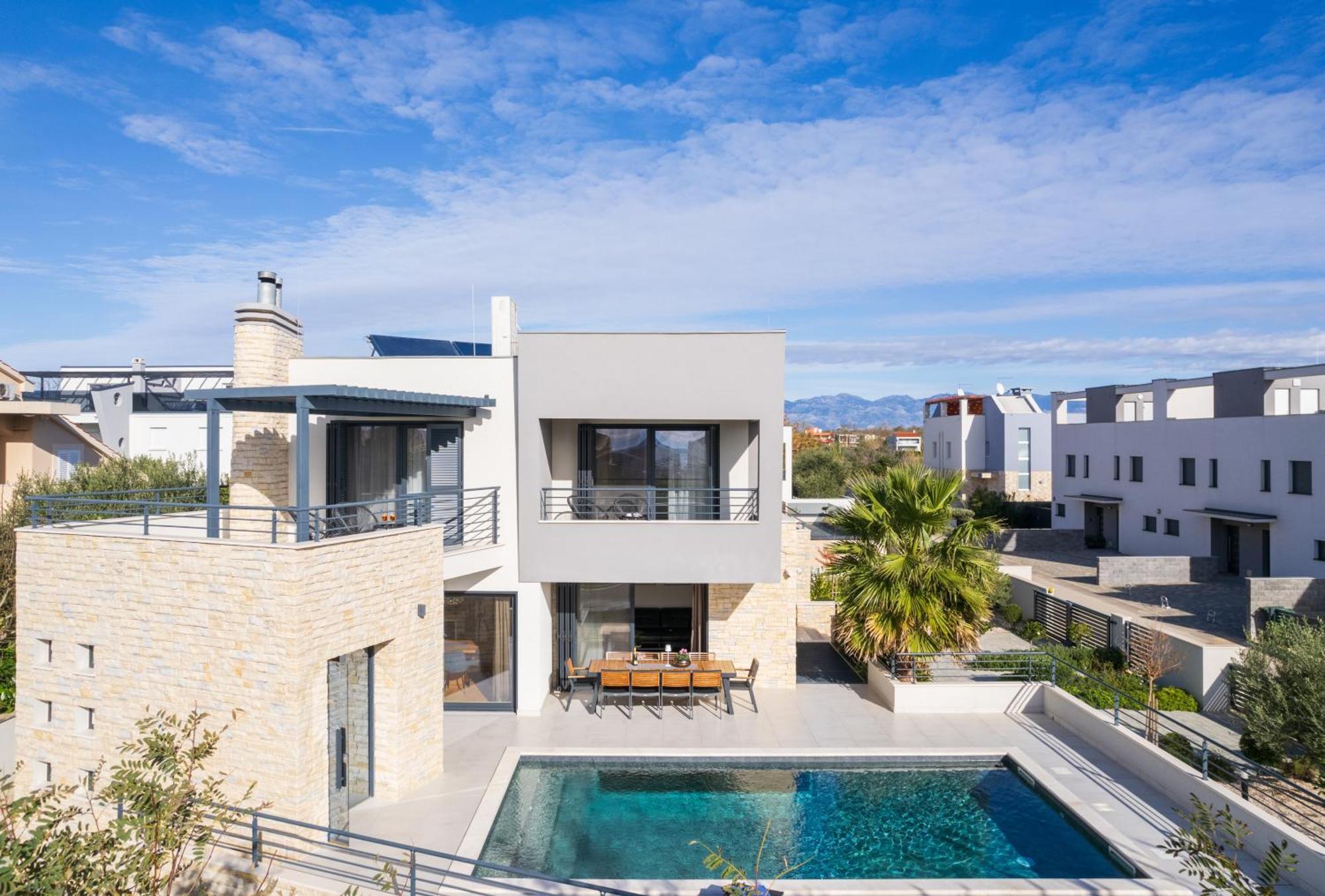 Villa Roca With Heated Pool And Sauna Privlaka  Dış mekan fotoğraf