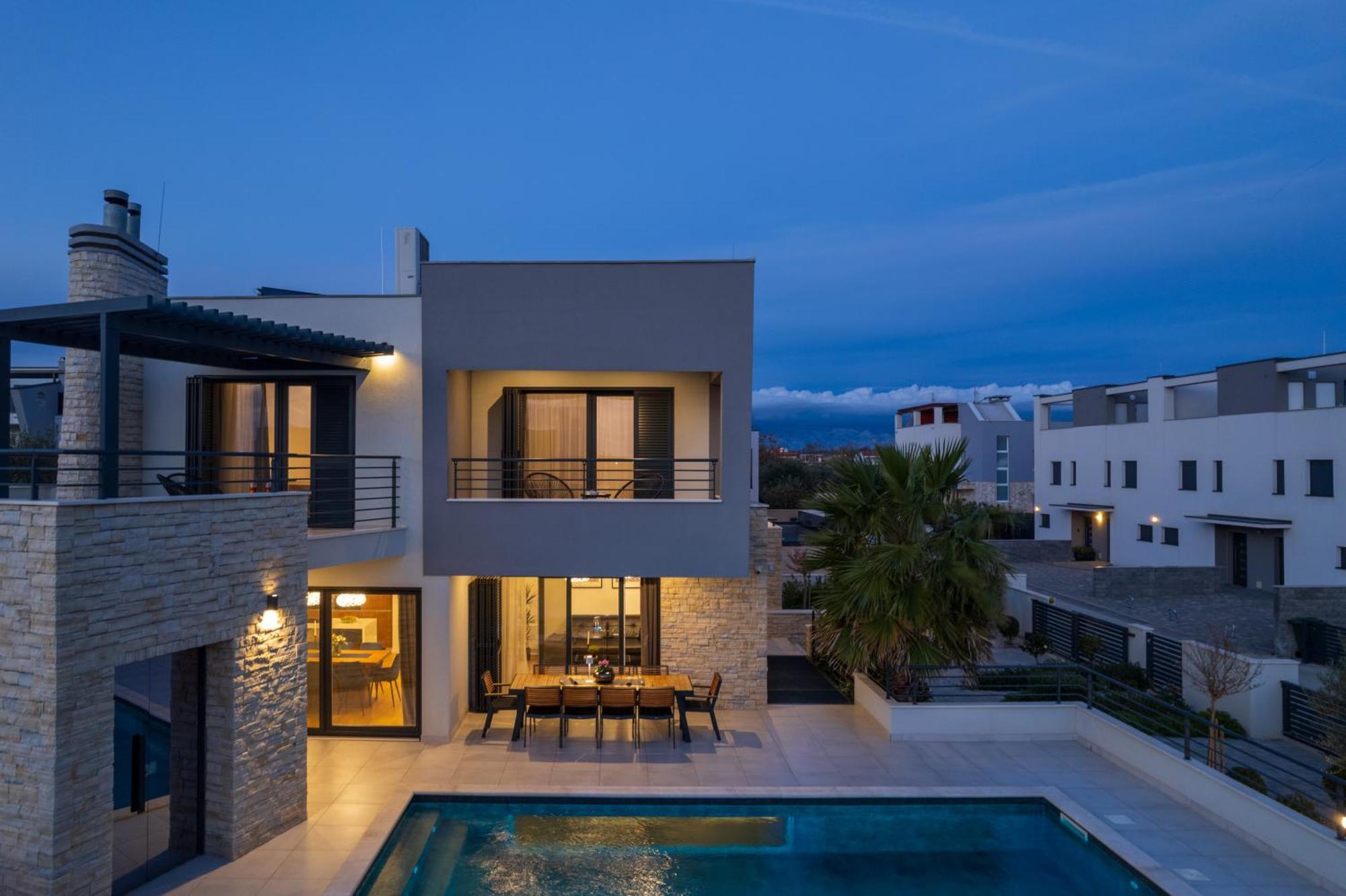 Villa Roca With Heated Pool And Sauna Privlaka  Dış mekan fotoğraf