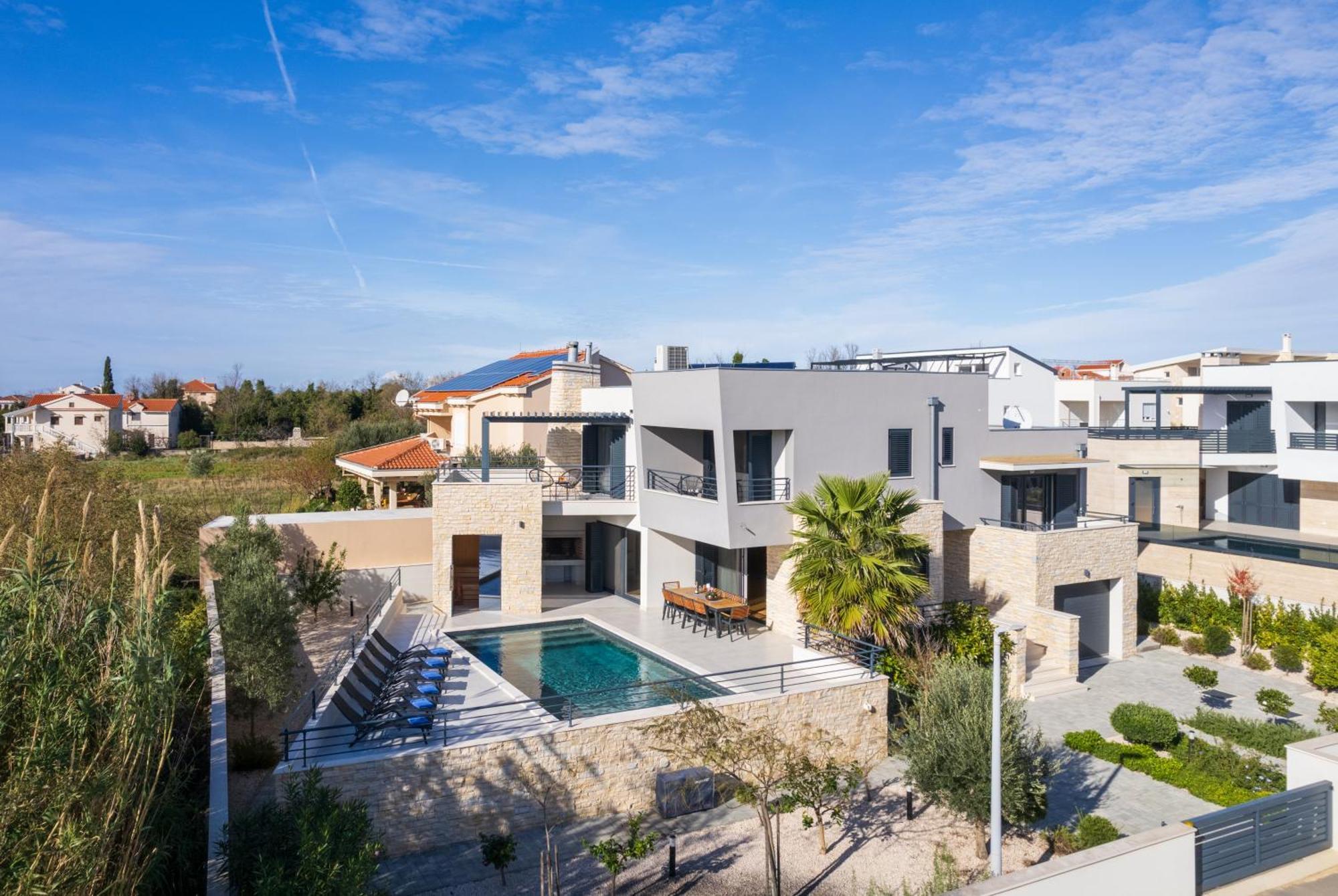 Villa Roca With Heated Pool And Sauna Privlaka  Dış mekan fotoğraf