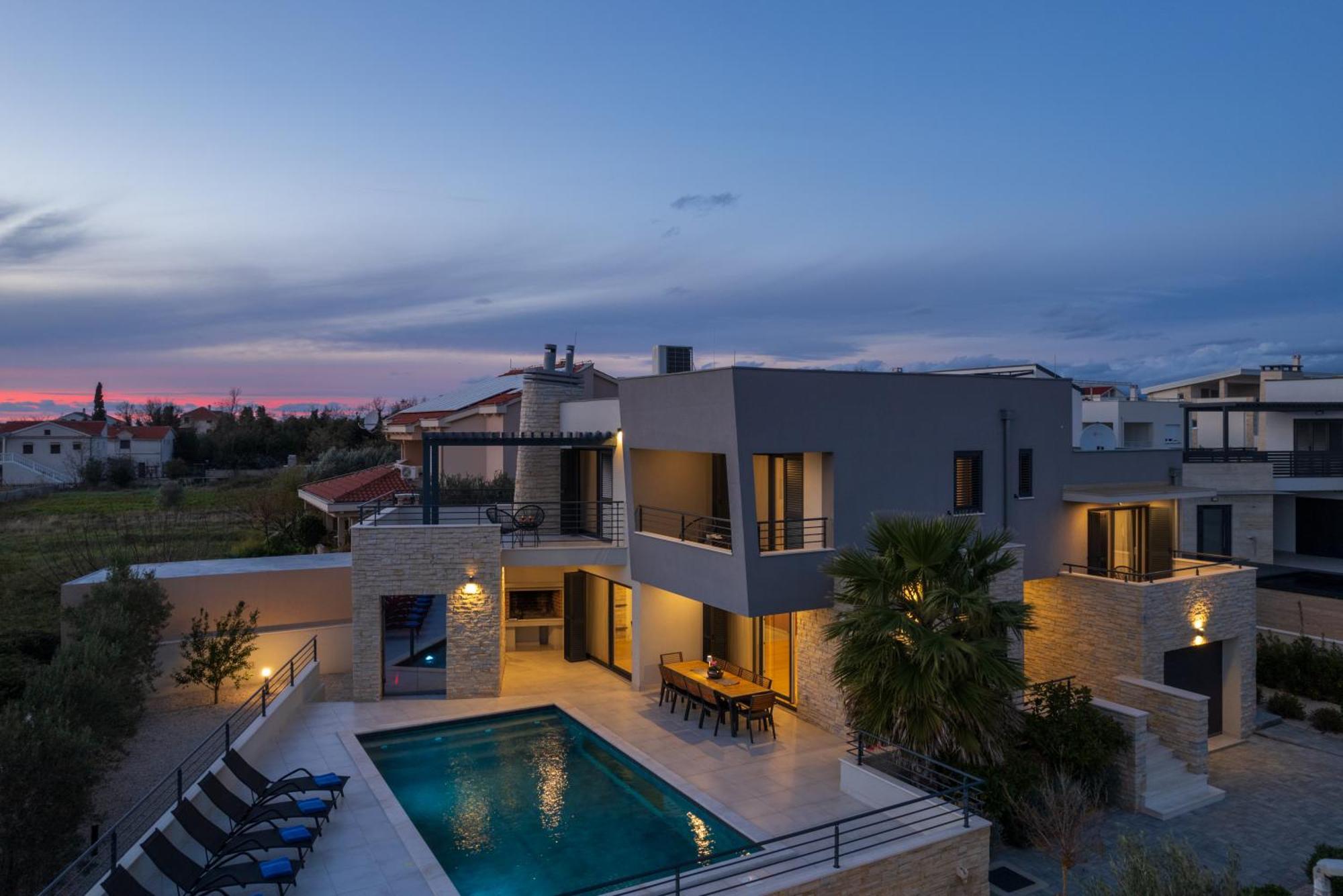Villa Roca With Heated Pool And Sauna Privlaka  Dış mekan fotoğraf