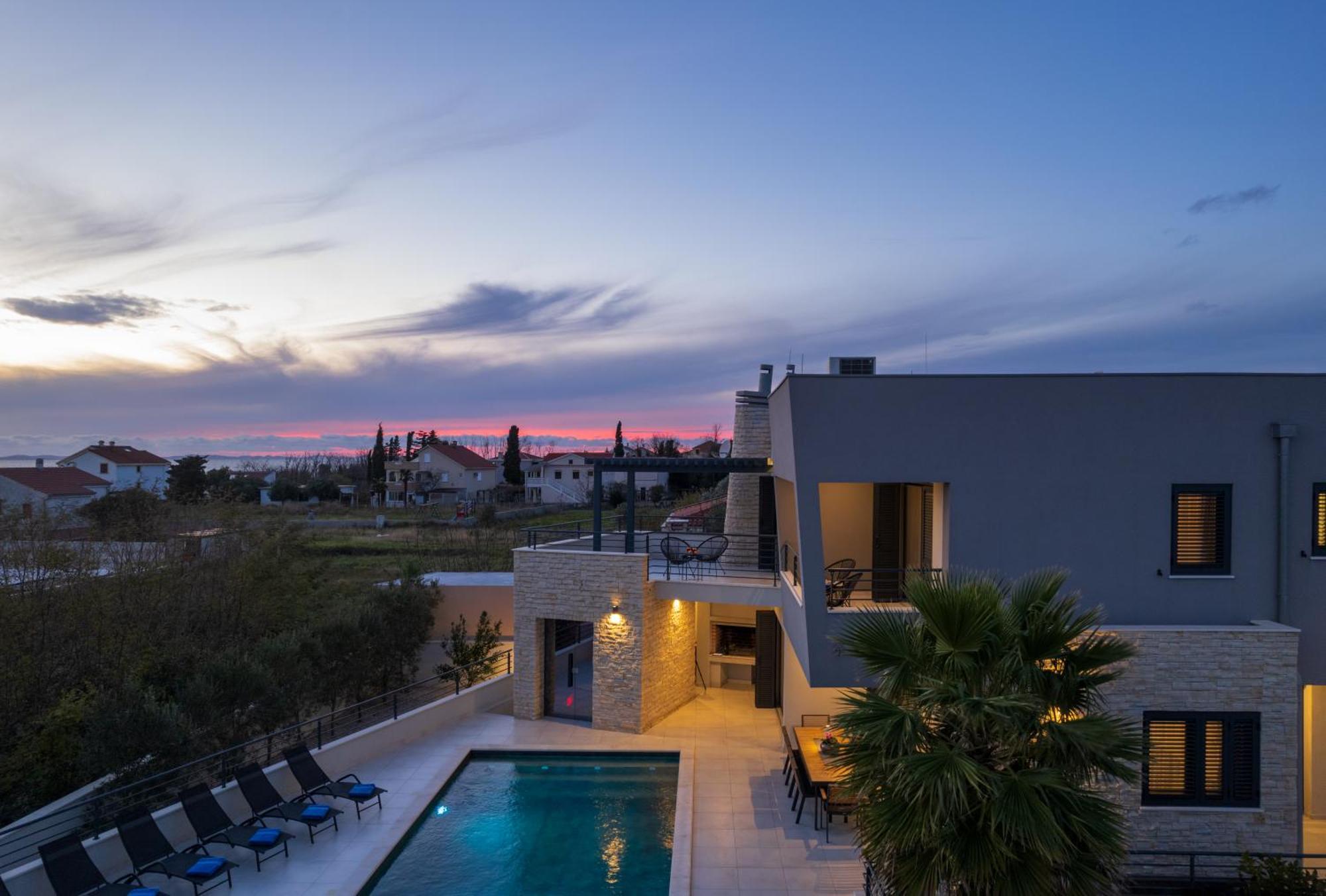 Villa Roca With Heated Pool And Sauna Privlaka  Dış mekan fotoğraf