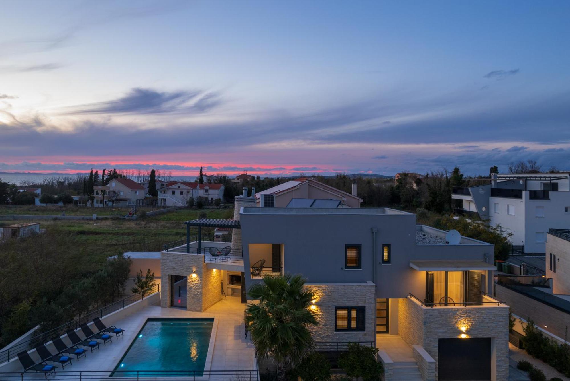 Villa Roca With Heated Pool And Sauna Privlaka  Dış mekan fotoğraf